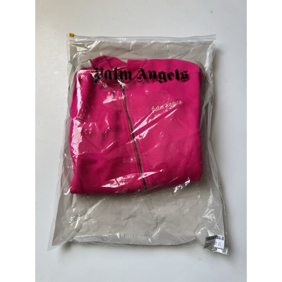 Palm Angels CLASSIC LOGO BOMBER TRACK FUCHSIA-OFFWHITE- XS Women’s - Picture 3 of 8